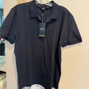 BOSS size L navy polo shirt